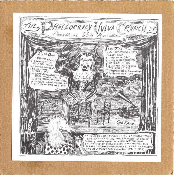 Phallocracy : The Vulva Crunch E.P. (10", EP, Pur)