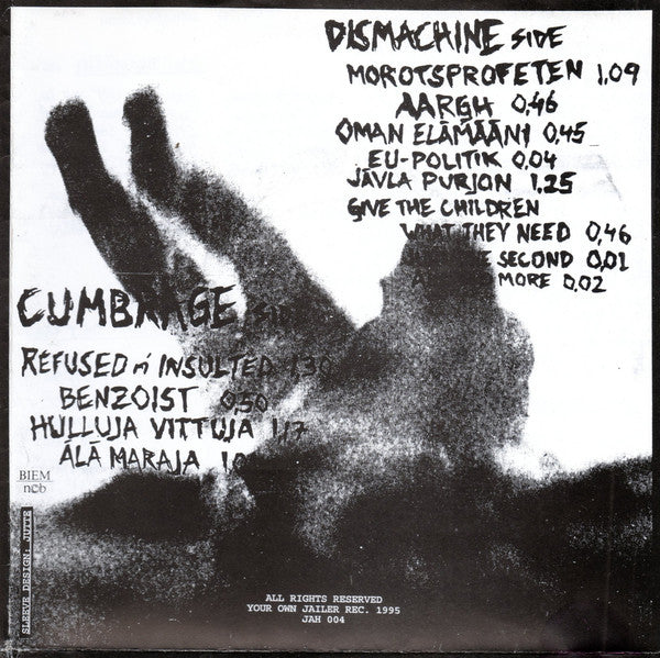 Dismachine / Cumbrage : Split EP (7", EP, W/Lbl)