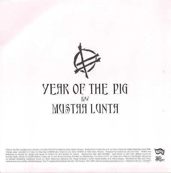 Fucked Up : Year Of The Pig (7", Single)