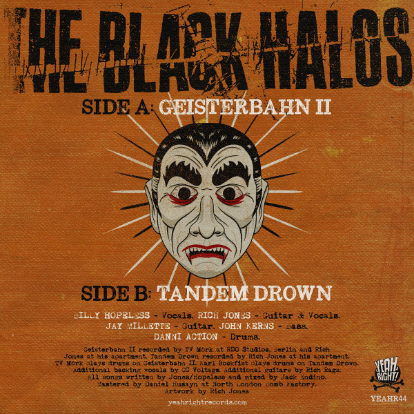 The Black Halos : Geisterbahn II / Tandem Drown (7", Single, Ltd, Gre)