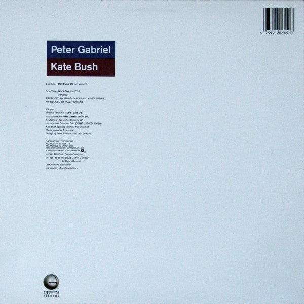 Peter Gabriel / Kate Bush : Don't Give Up (12", Maxi)