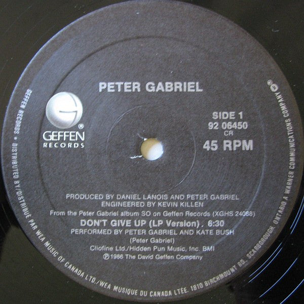 Peter Gabriel / Kate Bush : Don't Give Up (12", Maxi)