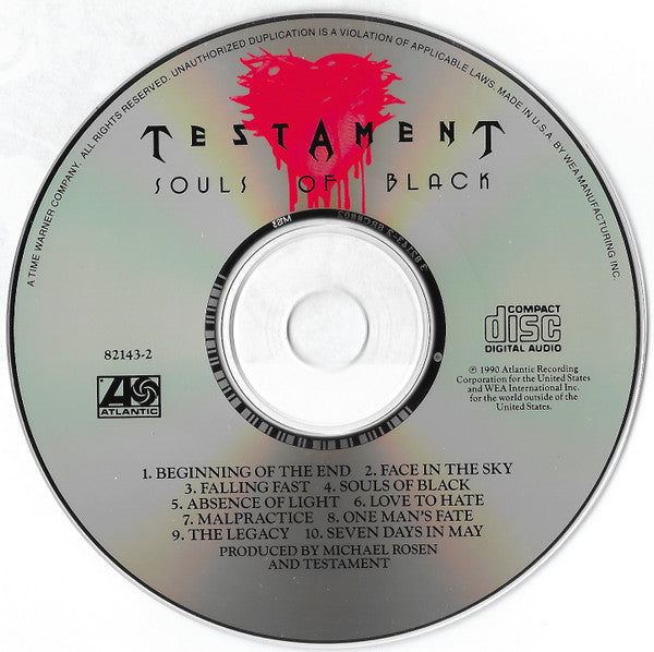 Testament (2) : Souls Of Black (CD, Album)