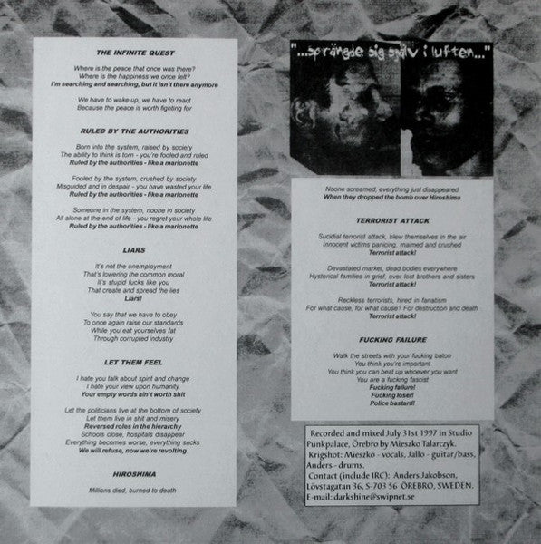 Krigshot : Terroristattack Ep (7", EP)