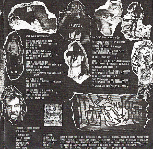 Up Against : War Will Never End... (7")