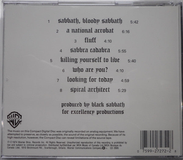 Black Sabbath : Sabbath Bloody Sabbath (CD, Album, RE)
