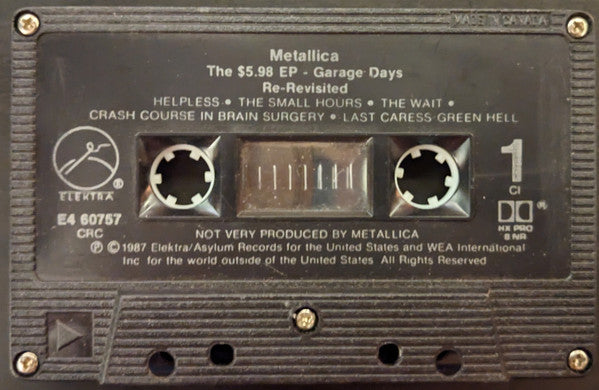 Metallica : The $5.98 E.P. - Garage Days Re-Revisited (Cass, EP, Club, Dol)