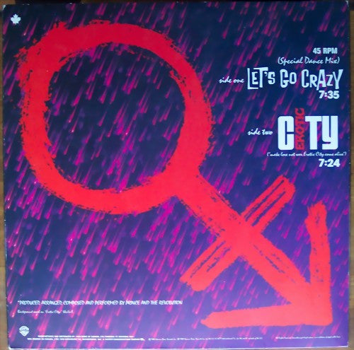 Prince And The Revolution : Let's Go Crazy (12", Maxi)