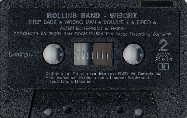 Rollins Band : Weight (Cass, Album, Chr)