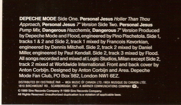 Depeche Mode : Personal Jesus (12", Maxi)