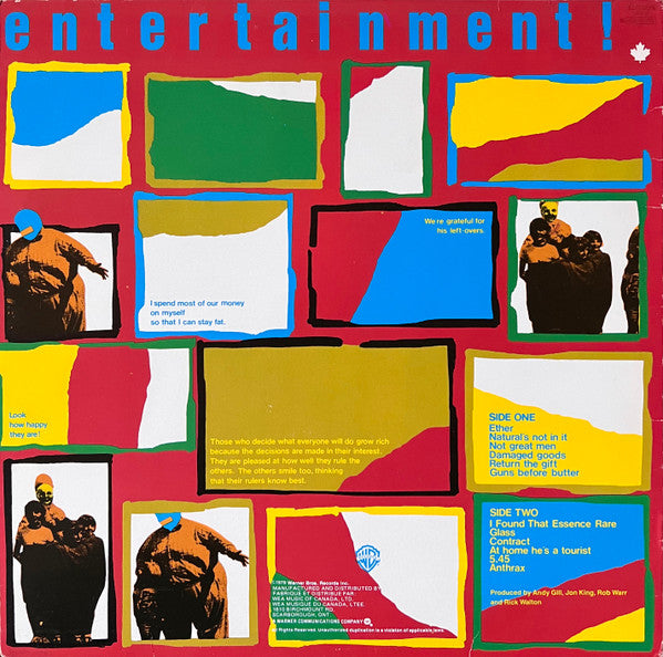 Gang Of Four : Entertainment! (LP, Album, Imp)