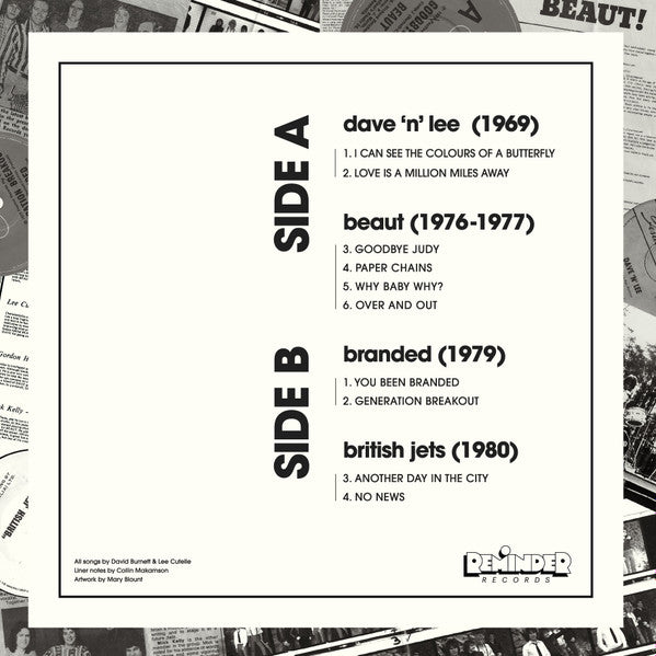 Dave 'N' Lee / Beaut / Branded (4) / British Jets : Dave & Lee Singles Collection (LP, Comp)