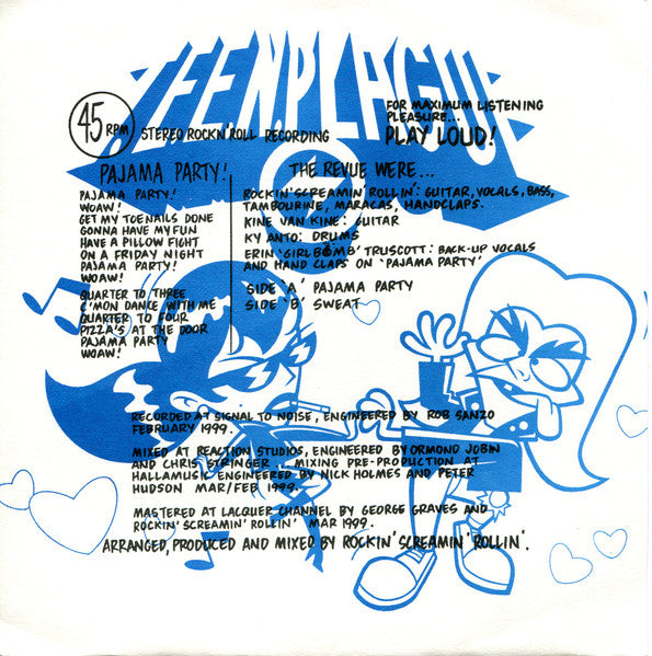 The T.E.E.N. Plague Rave Rock Revue : Pajama Party (7", Single)