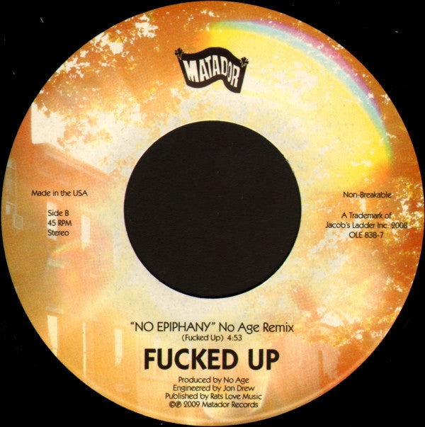 Fucked Up : No Epiphany (7", Single)