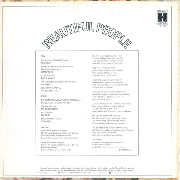 Various : Beautiful People (LP, Comp)