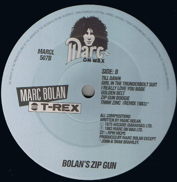 Marc Bolan And T-Rex* : Bolan's Zip Gun (LP, Album, RE)