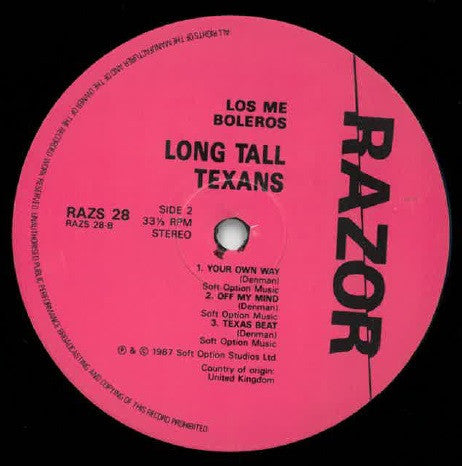 Long Tall Texans : Los Me Boleros (12", MiniAlbum)