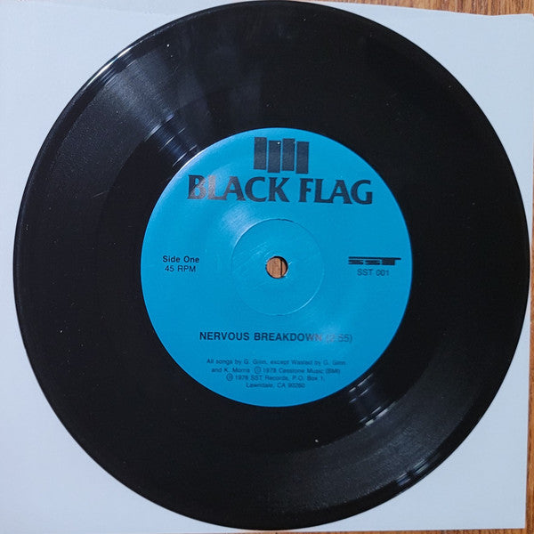 Black Flag : Nervous Breakdown (7", EP, RP, V10)