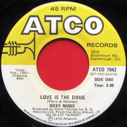 Roxy Music : Love Is The Drug (7", Single)
