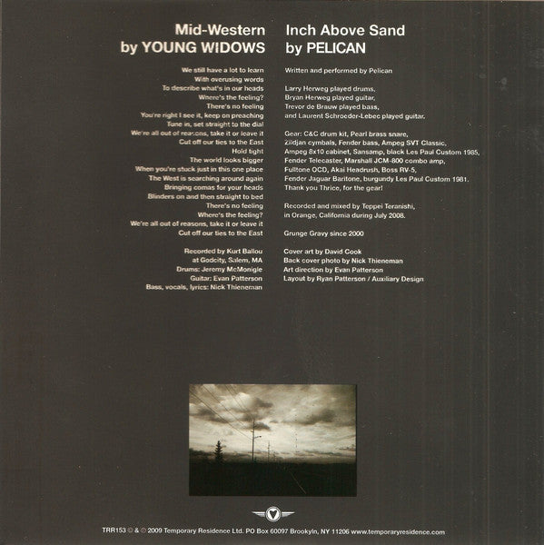 Young Widows / Pelican (2) : Mid-Western / Inch Above Sand (7", Ltd)