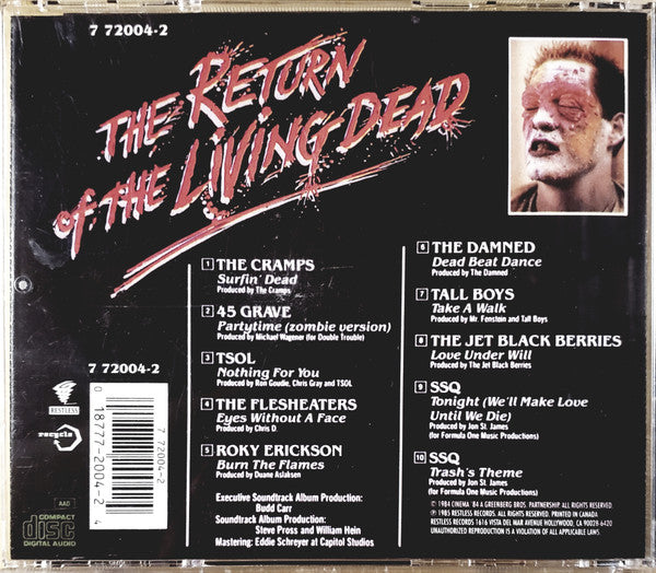 Various : The Return Of The Living Dead (Original Soundtrack) (CD, Album, RE)