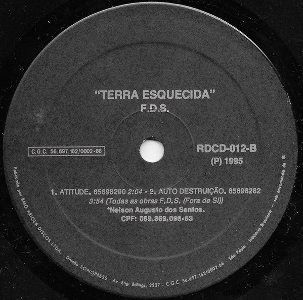 F.D.S. : Terra Esquecida (7")