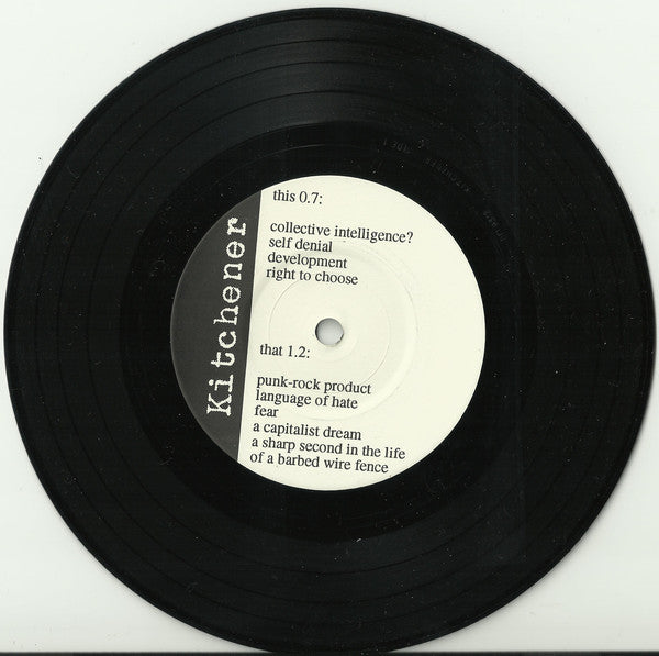 Kitchener : The Price Of Progression (7", EP)
