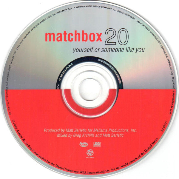 Matchbox 20* : Yourself Or Someone Like You (CD, Album, Club)