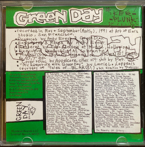 Green Day : Kerplunk! (CD, Album, RE)