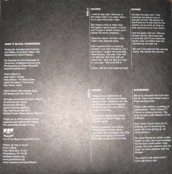 Paint It Black : Surrender (7")
