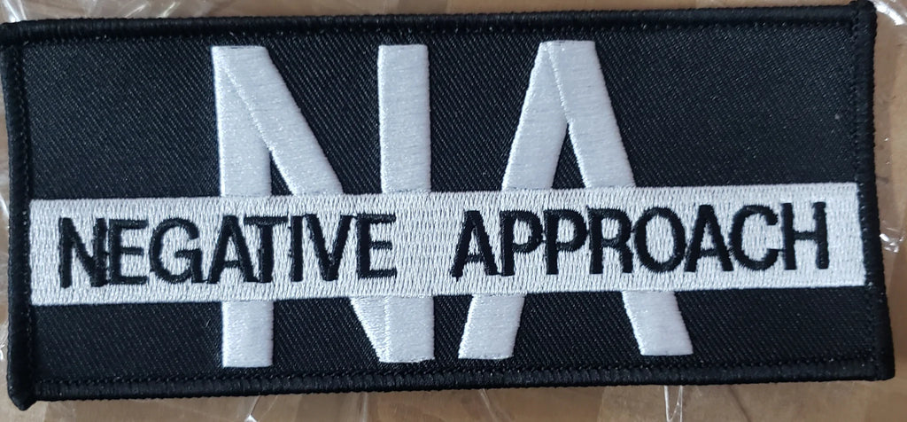 NEGATIVE APPROACH LOGO embroidered patch