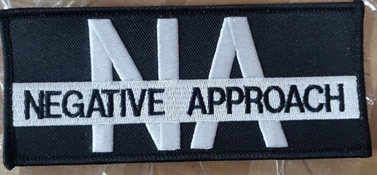 NEGATIVE APPROACH LOGO embroidered patch