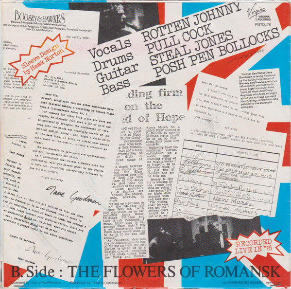 The Ex Pistols : Land Of Hope & Glory (7")