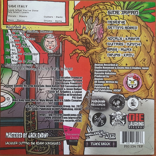 Raw Power (2) / Ananas (8) : Land Of The Rising Spaghetti = ランド オブ ザ ライジング スパゲッティ (7", EP)