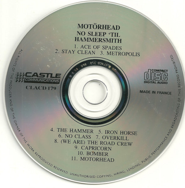 Motörhead : No Sleep 'Til Hammersmith (CD, Album, RE)