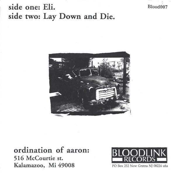 Ordination Of Aaron : Ordination Of Aaron (7")