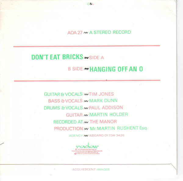 Neon (4) : Don't Eat Bricks (7", Single)
