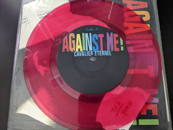 Against Me! : Cavalier Eternal / You Look Like I Need A Drink (7", Single, RP, Pin)