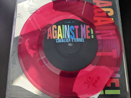 Against Me! : Cavalier Eternal / You Look Like I Need A Drink (7", Single, RP, Pin)