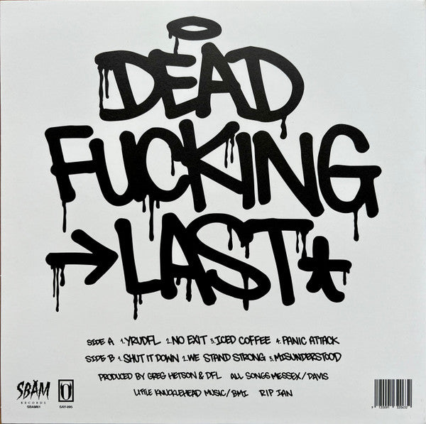 Dead Fucking Last : YRUDFL (12", EP, Gre)