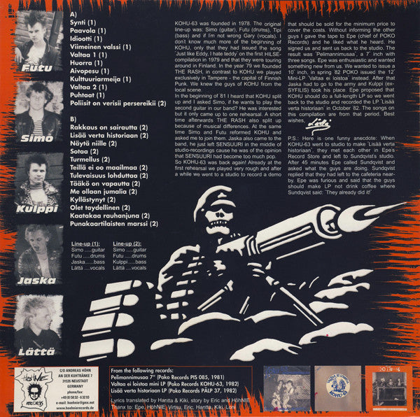 Kohu-63 : Sotaa 81/82 (LP, Comp)