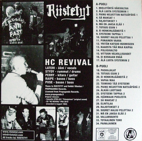 Riistetyt : HC Revival (1982 - 1983) (LP, Album, RE)