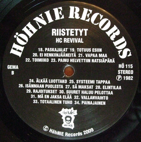 Riistetyt : HC Revival (1982 - 1983) (LP, Album, RE)