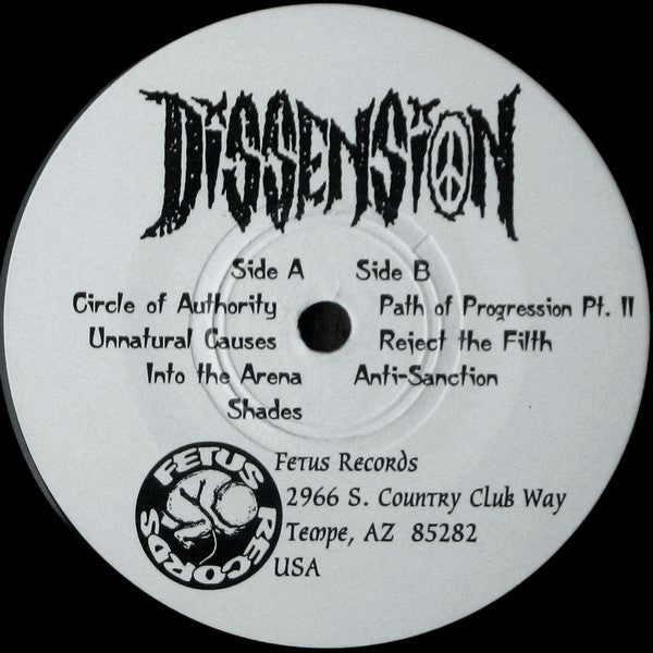 Dissension : Sanctioned E.P. (7", EP)