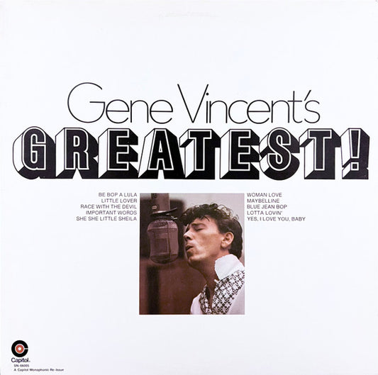 Gene Vincent : Gene Vincent's Greatest! (LP, Comp, Mono, RE)