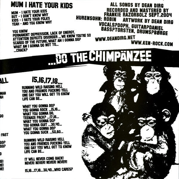 Dean Dirg : The Chimpänzee EP (7", EP)