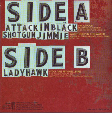 Attack In Black / Shotgun Jimmie / Ladyhawk : Fall Tour Split (7")