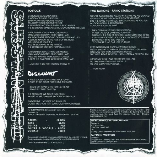 Substandard (2) / Nerves (2) : Substandard / Nerves (7", EP)