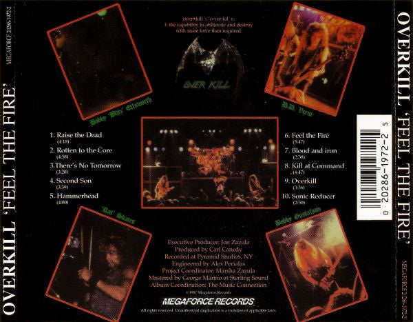Overkill : Feel The Fire (CD, Album, RP)