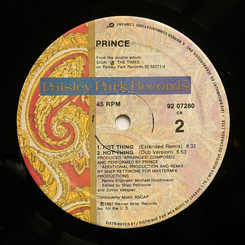 Prince : I Could Never Take The Place Of Your Man (12", Maxi)